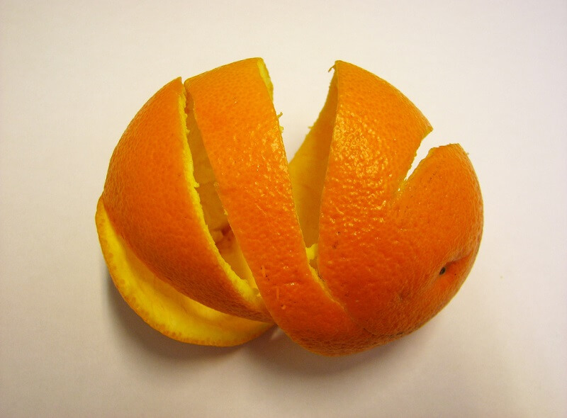 fresh and dried orange peel