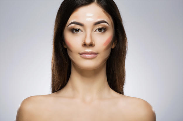 different shades of contouring make up