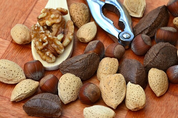 a variety of healthy nuts