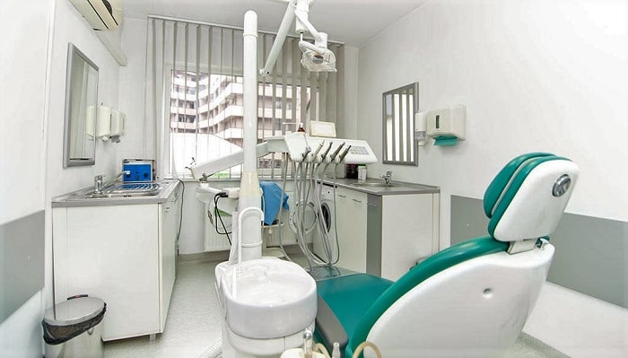 the interior of a dental office 