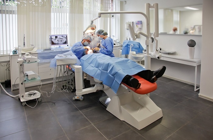 an operation in an affordable dental clinic