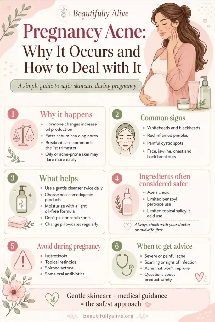 pin pregnancy acne