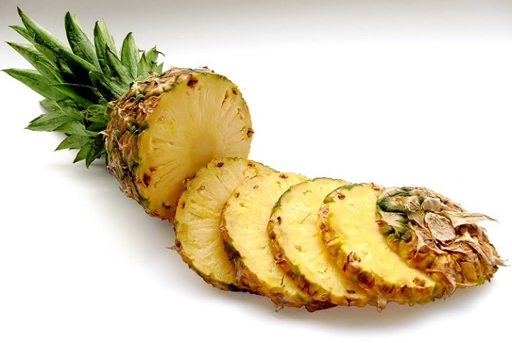a sliced pineapple fruits