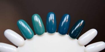 2 teal nail polish