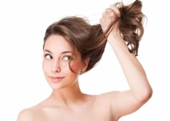 1 woman grabbing her hair