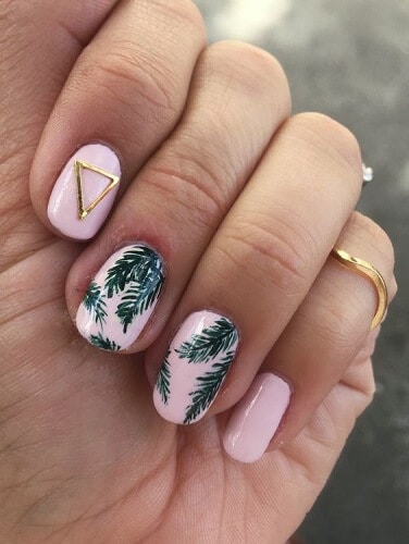 gold nail art designs palm trees