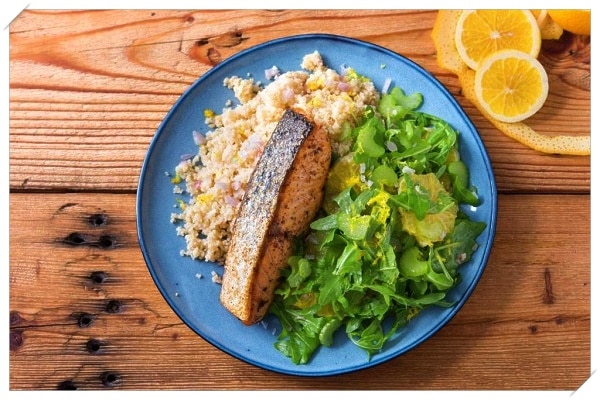 healthy weight loss recipes salmon with arugula