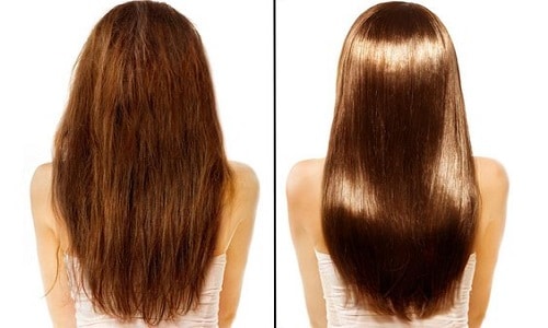 Human vs synthetic hair side by side