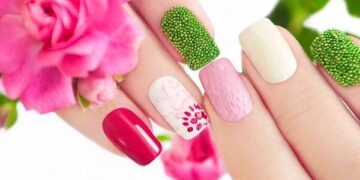 simple flower nail design