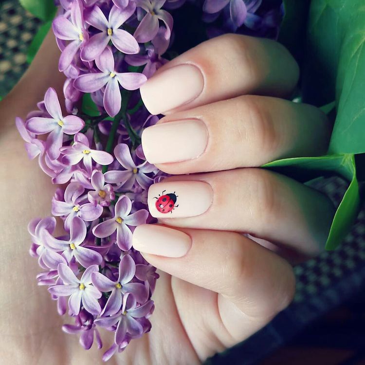 nail design trends nude nails ladybugs spring 2018