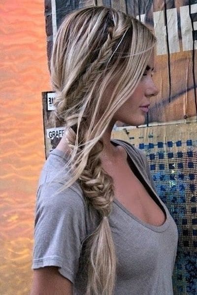 Girl with loose braid