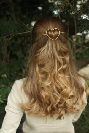 Long hair with pin accesory