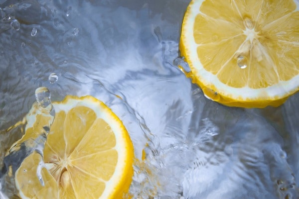 Lemon slices in water