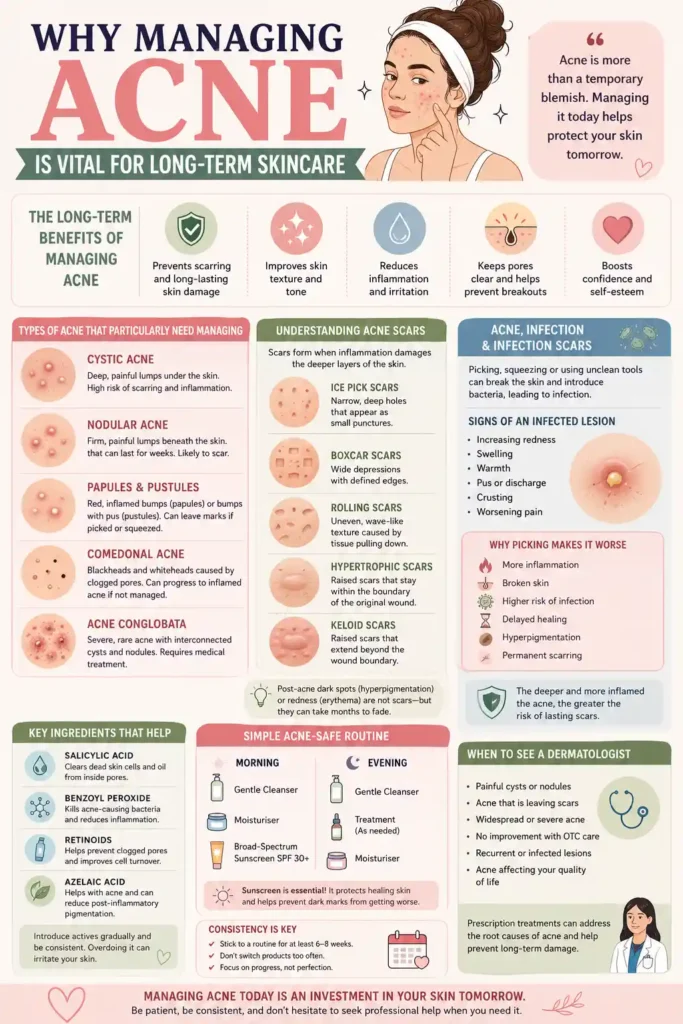 pin managing acne