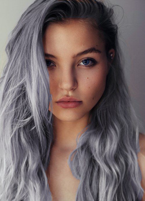 violet silver hair color ideas