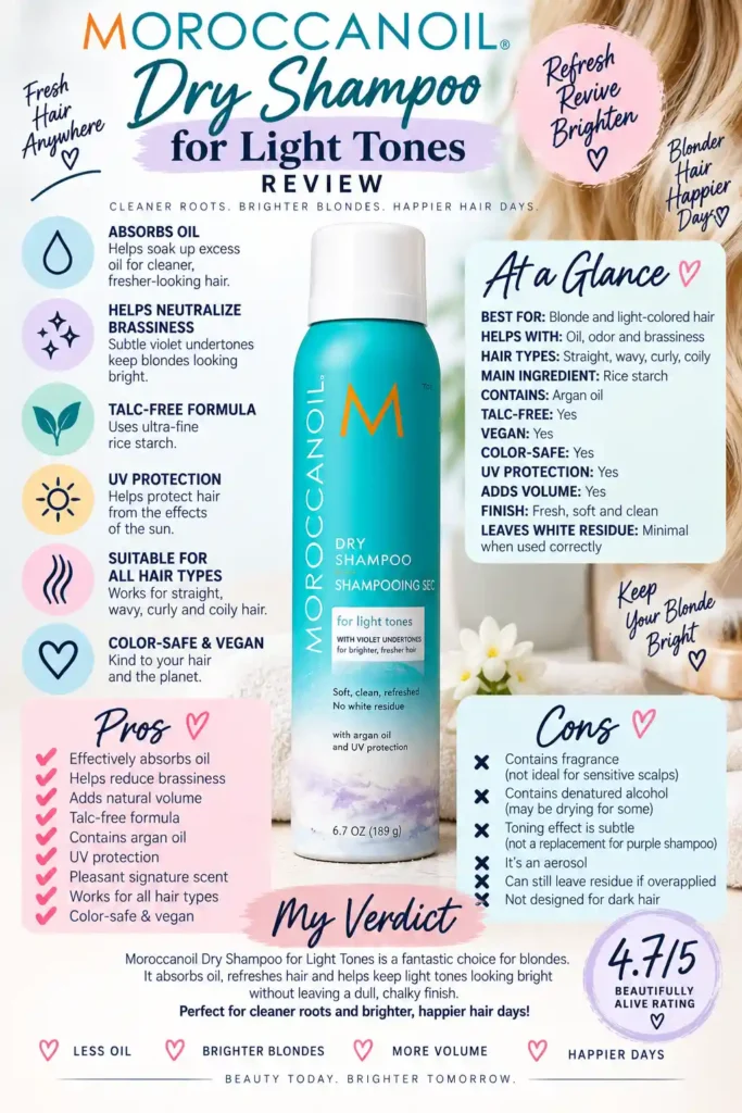pin Moroccanoil Dry Shampoo Light Tones Review
