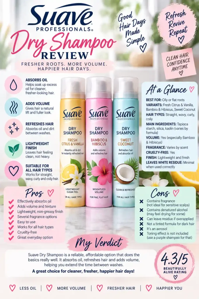 pin suave dry shampoo review