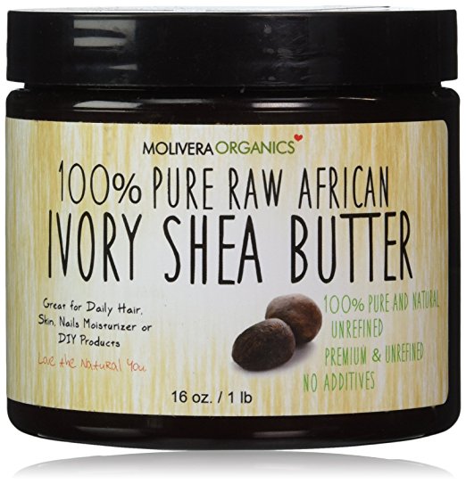 Molivera Organics Raw African Organic Grade A Ivory Shea Butter
