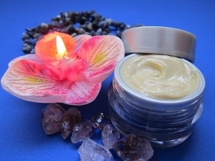 skin care cream luxury candle skincare relaxation amethyst sodalith 666728