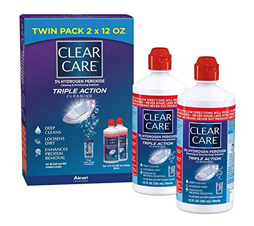 Clear Care Cleaning Disinfecting Solution with Lens Case