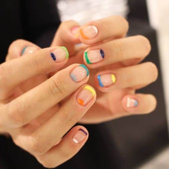 colorful negative nails