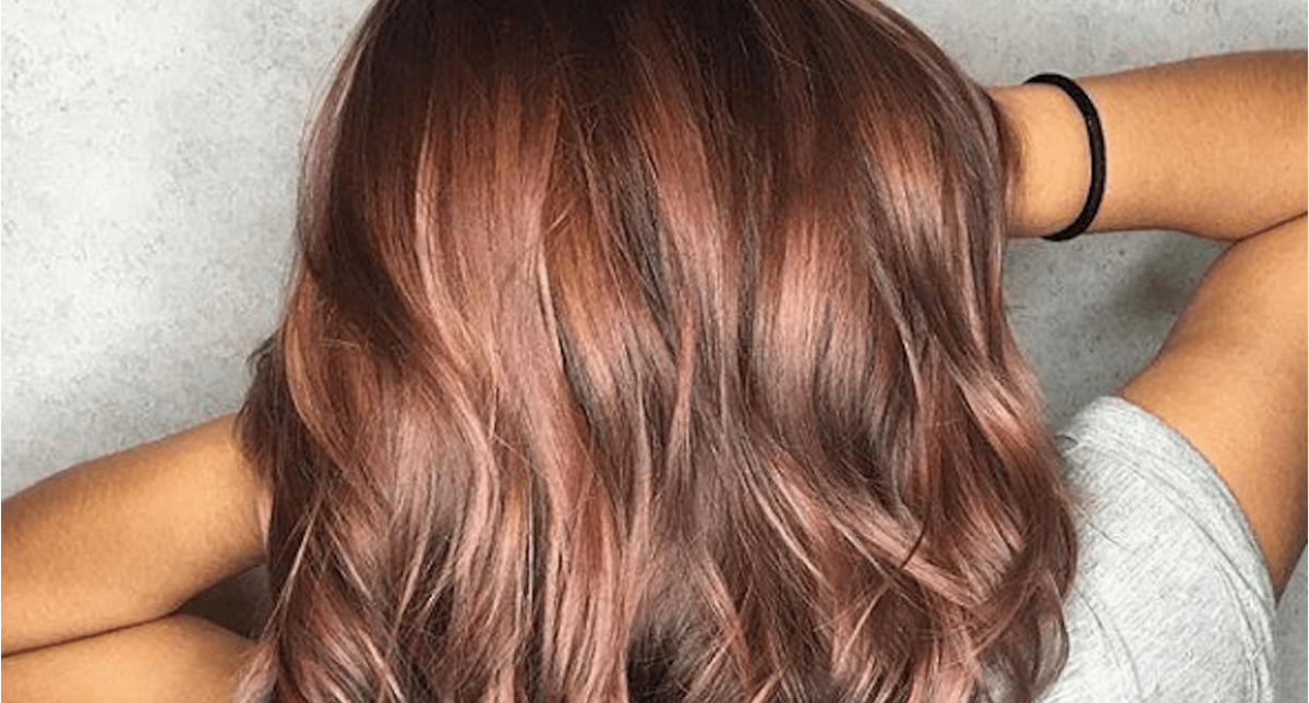 dark rose gold hair
