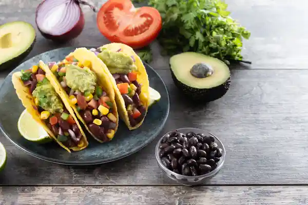 dairy free black bean tacos